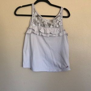 Hollister medium tank top with sequin and lace